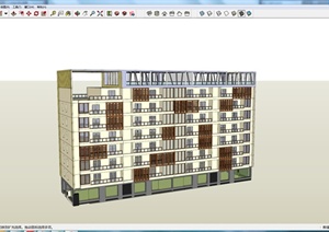 某地现代风格住宅建筑设计方案SU(草图大师)模型4