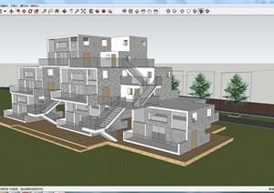 某住宅建筑构造设计SU(草图大师)模型
