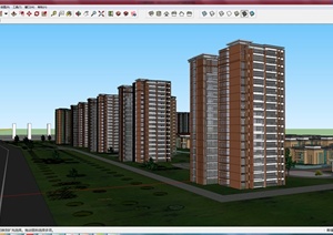 某现代住宅建筑设计方案SU(草图大师)模型10