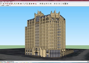 某现代风格商住建筑设计方案SU(草图大师)模型2