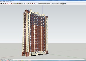 联排住宅高层住宅建筑设计SU(草图大师)模型