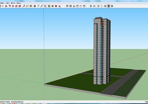 某地居住区住宅建筑设计SU(草图大师)模型