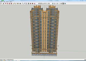 某地高层商住楼建筑设计SU(草图大师)模型