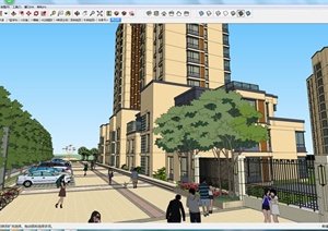 某地住宅小区建筑景观规划设计SU(草图大师)模型
