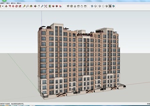 某市居住区住宅建筑设计SU(草图大师)模型图
