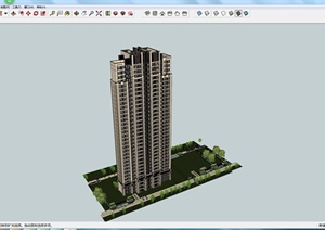 独栋住宅建筑景观SU(草图大师)模型