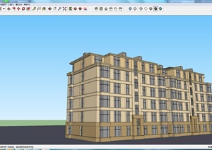某住宅楼建筑构造设计SU(草图大师)模型
