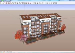 某地现代风格住宅建筑设计方案SU(草图大师)模型6