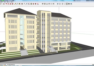 某现代住宅简易模型建筑设计SU(草图大师)模型