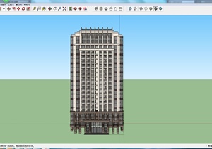 某地区一高层住宅建筑设计SU(草图大师)模型图