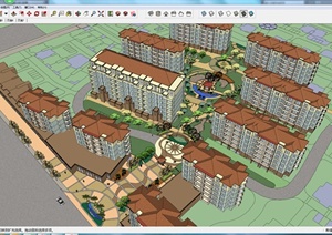 某住宅小区建筑景观设计SU(草图大师)模型