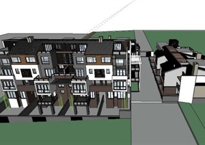 某日式住宅区建筑设计SU(草图大师)模型