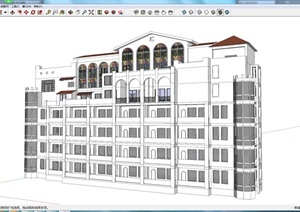 某欧式住宅设计酒店设计建筑设计SU(草图大师)模型