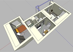 某住宅设计室内装饰方案设计SU(草图大师)模型