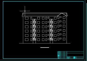某现代6层住宅居住建筑方案CAD图纸