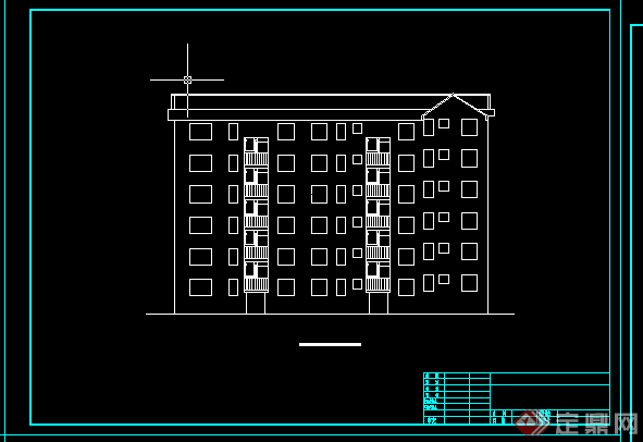 某现代6层住宅居住建筑方案CAD图纸(1)