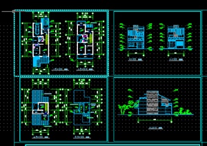 某现代多层居住建筑民房CAD图纸参考