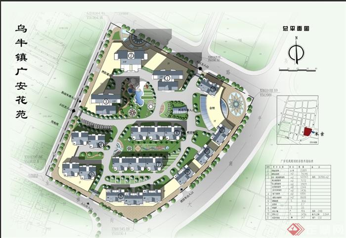 某综合住宅区建筑景观规划方案（含效果图）(7)