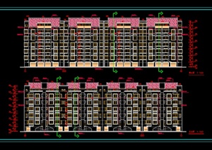 某地现代风格多层住宅建筑设计施工图（dwg格式）1