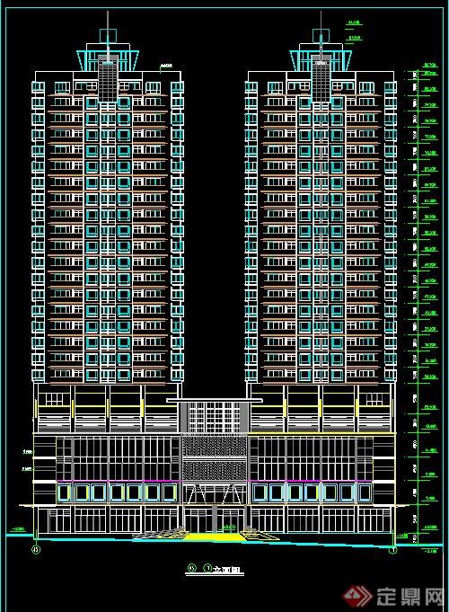 某高层住宅全套建筑设计方案图(1)