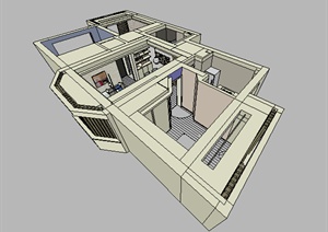 住宅室内装饰设计方案SU(草图大师)模型