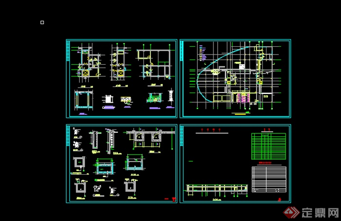 某现代地下室人防建筑施工图CAD图纸(2)