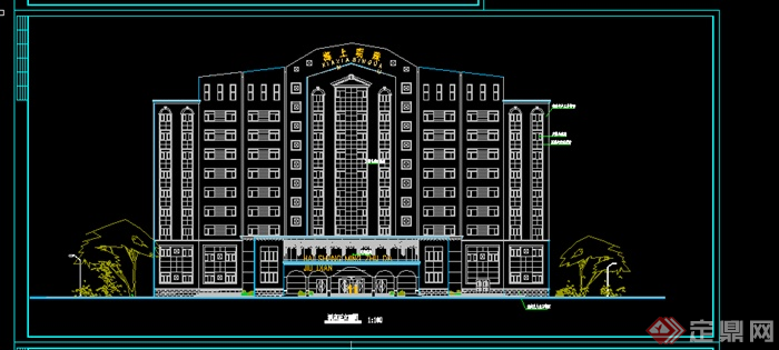 某现代酒店设计方案CAD图纸设计(1)
