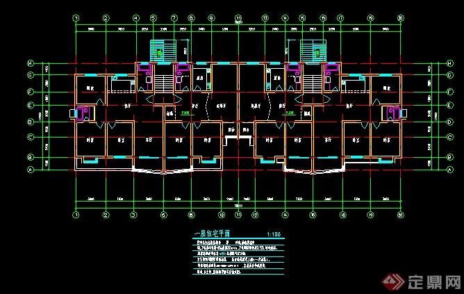 多栋多层住宅楼建筑设计方案扩初图(2)