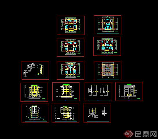 某小区欧式风格住宅建筑设计施工图（dwg格式）(2)