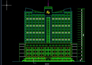 某现代高层酒店方案设计参考CAD图纸