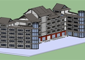 某市一接待中心建筑设计整套方案（含SU(草图大师)模型）