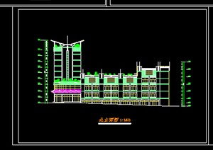 某地区一大酒店建筑设计方案图CAD图纸