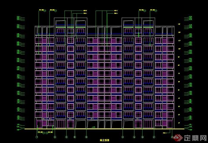 某高层住宅楼建筑设计CAD方案图(1)