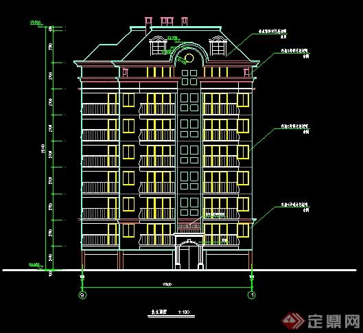 某多层住宅建筑设计方案CAD图纸(1)