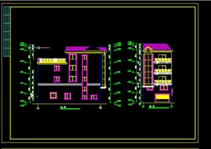 某现代小住宅楼建筑施工图CAD图纸