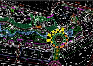 某大型住宅小区景观规划设计CAD图纸