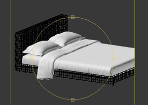 某藤编家具室内床设计3DMAX模型