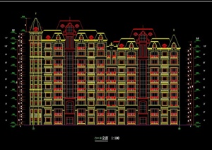 某小高层住宅楼建筑设计CAD方案图1