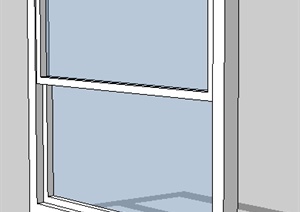 门窗装饰SU(草图大师)模型——双格窗户