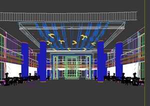某办公空间大厅设计3DMAX模型素材