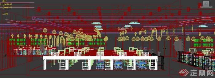 某现代公共集中办公区3DMAX模型(3)