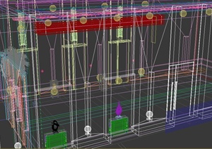 某电梯间装饰设计3DMAX模型1