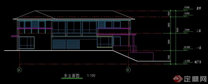 某双层度假式别墅住宅建筑设计方案(1)
