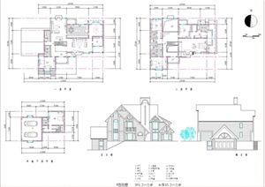 某365平米独栋别墅新农村自建房住宅建筑设计方案