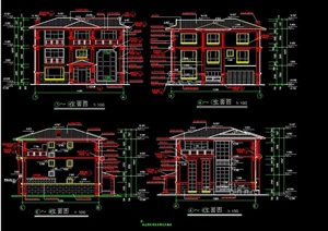 某中式豪华别墅建筑设计施工图