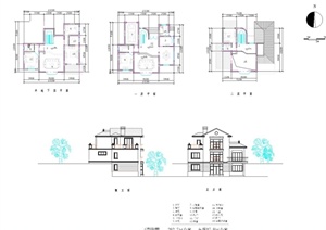 某262平米三层独栋别墅新农村自建房建筑设计方案