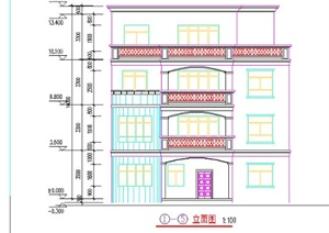 某现代风格多层住宅建筑设计施工图6（dwg格式）