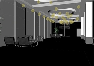 某办公楼休息厅装饰设计3DMAX模型