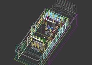 某现代风格办公室设计3DMAX模型1