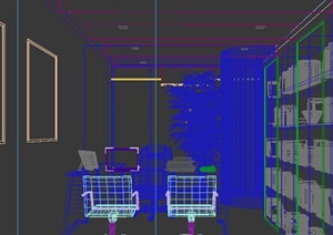 某接纳厅办公空间设计3DMAX模型素材